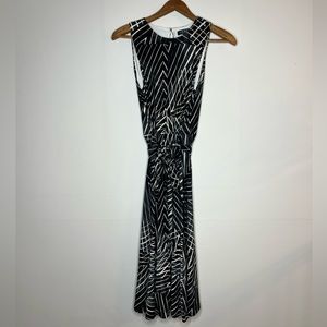 Ralph Lauren Geometric Sleeveless Tank Dress with Tie-Belt, sz. 12P